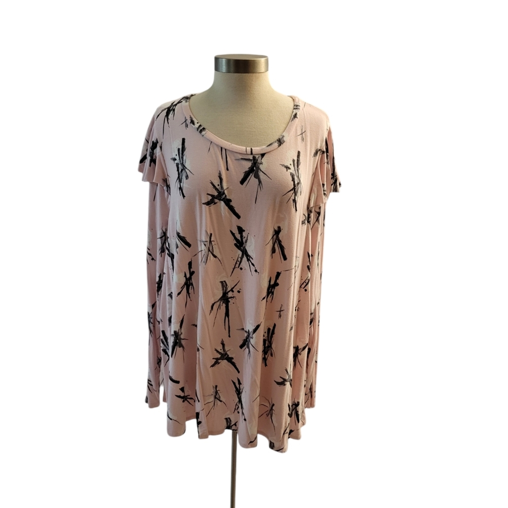 Ruff Hewn Long Sleeve Ruffle Shoulder Top
